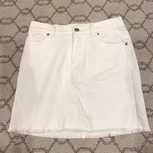 White Jean Skirt